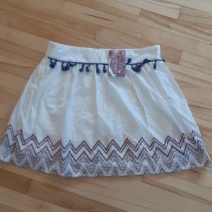 Fourth of July Embroidered Skirt XL NWT